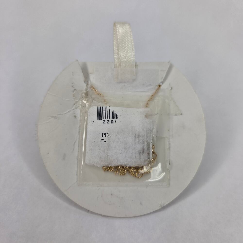 Cubic Zirconia Initial Letter M Pendant Necklace 18k Gold-Plated Sterling Silver - Picture 6 of 6